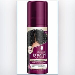 Schwarzkopf Keratin Root Temporary Hair Color Spray, Black